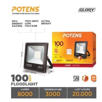 potens LED floor light lampu tembak premium