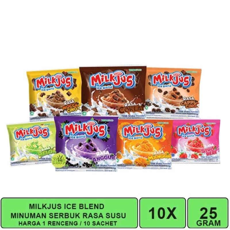 

Milk Jus Ice Blend isi 10 sachet