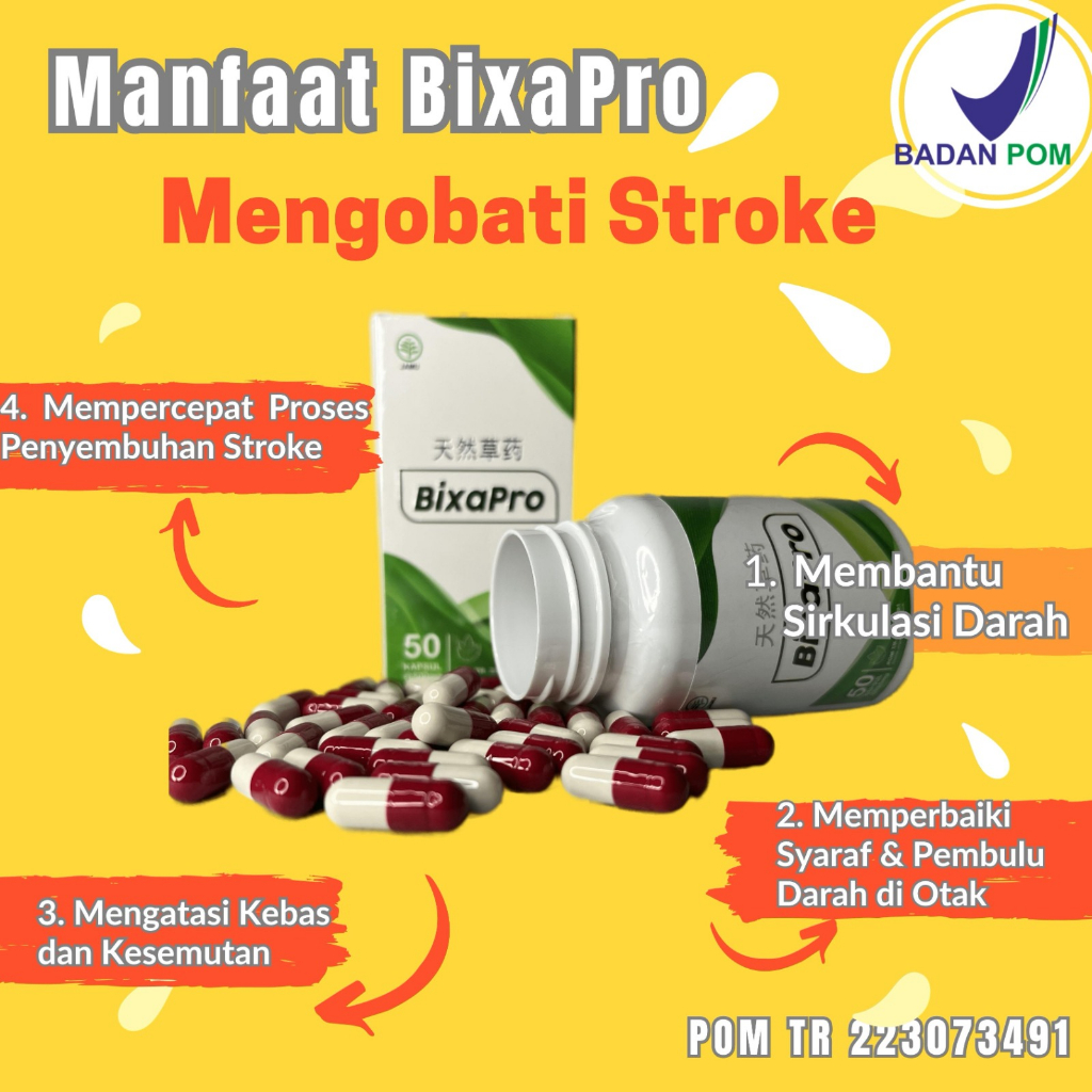 [ Best Seller ] OBAT STROKE HERBAL PALING LARIS BIXAPRO PREMIUM 100% ORIGINAL