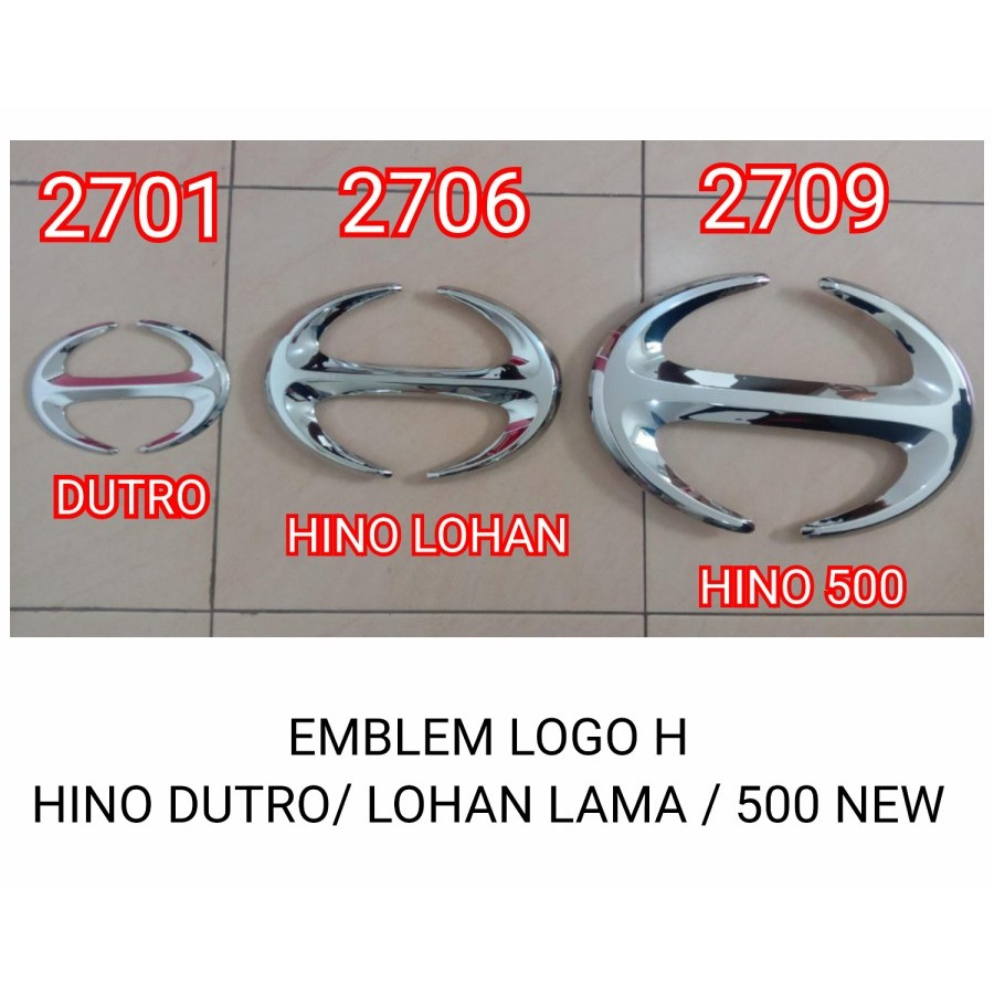 1 Buah Emblem Logo Hino Lohan Hino 500 Chrome