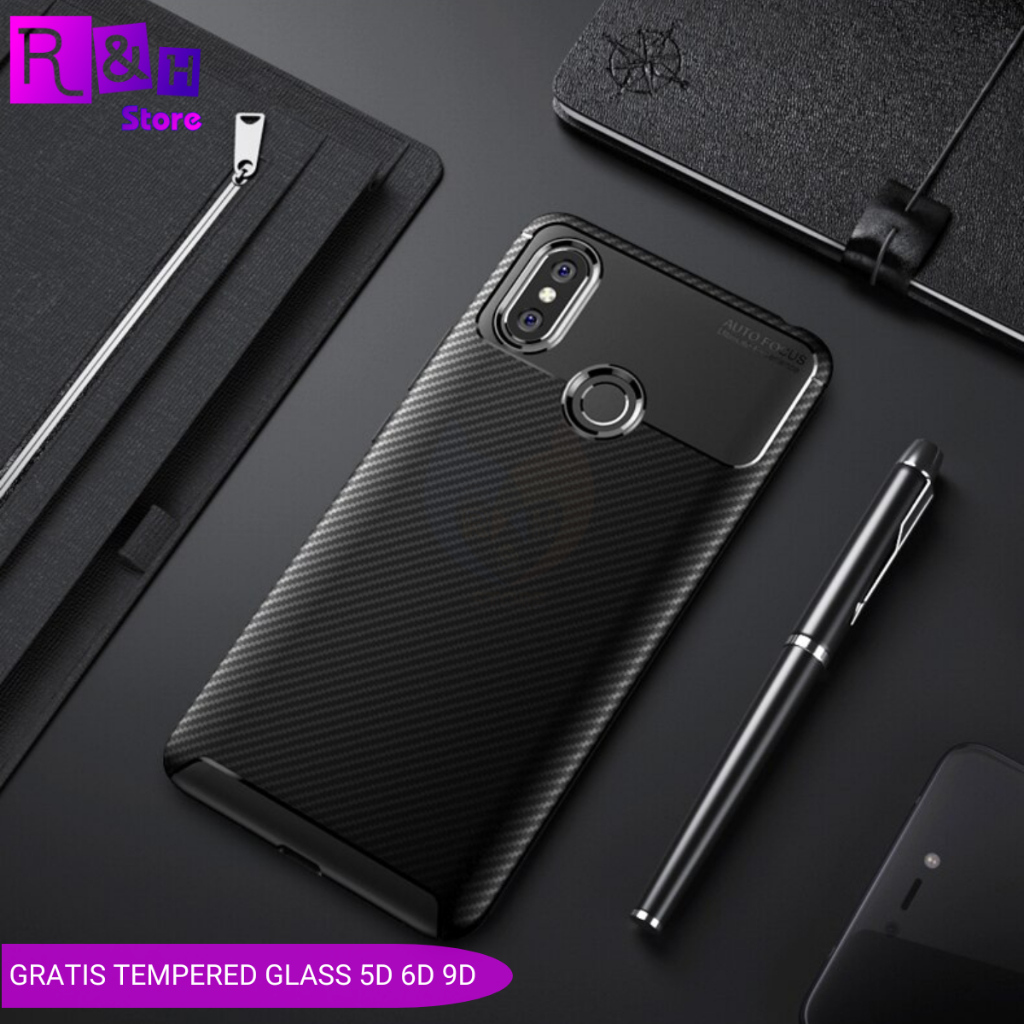PROMO Case Xiaomi Mi A2 Mi A2 Lite Mi 6X Mi 8 Lite Mi Max 3 Autofocus Carbon Silicon Fiber Softcase 
