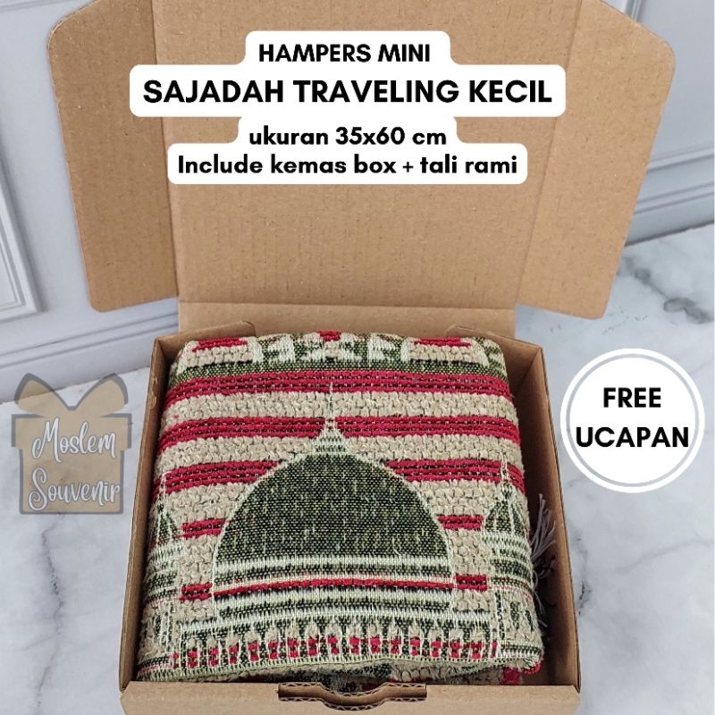 Souvenir Hampers Sajadah Travel Kecil terjangkau berkualitas umroh haji pernikahan tahlil pengajian 