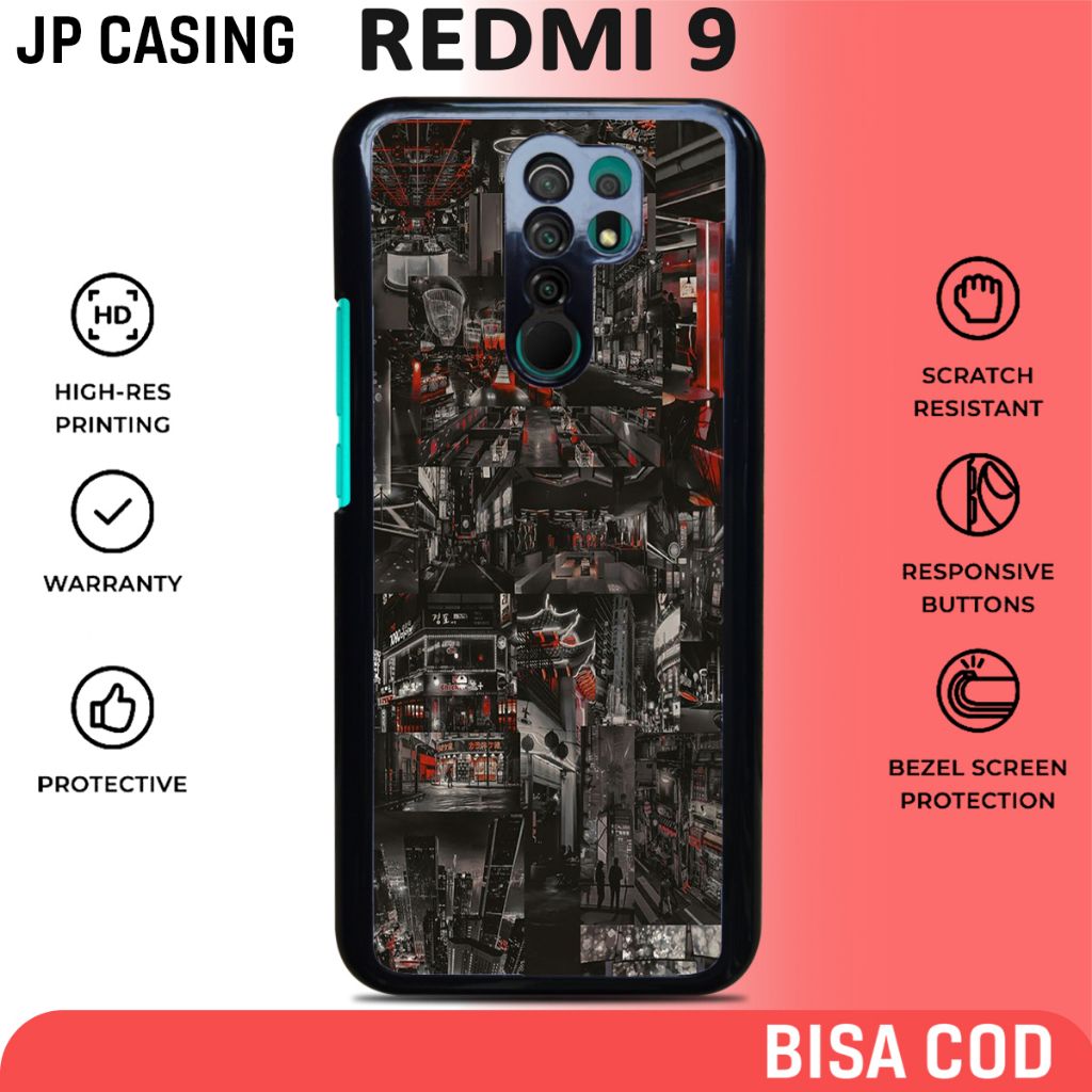 case redmi 9 terbaru aesthetic motif aesthetic black 2 keren casing hp mewah bahan softcase hardcase