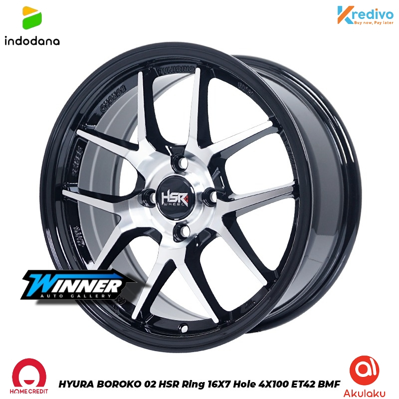 VELG RACING BLACK POLISH R16 - VELG RACING AGYA AYLA BRIO CALYA SIGRA