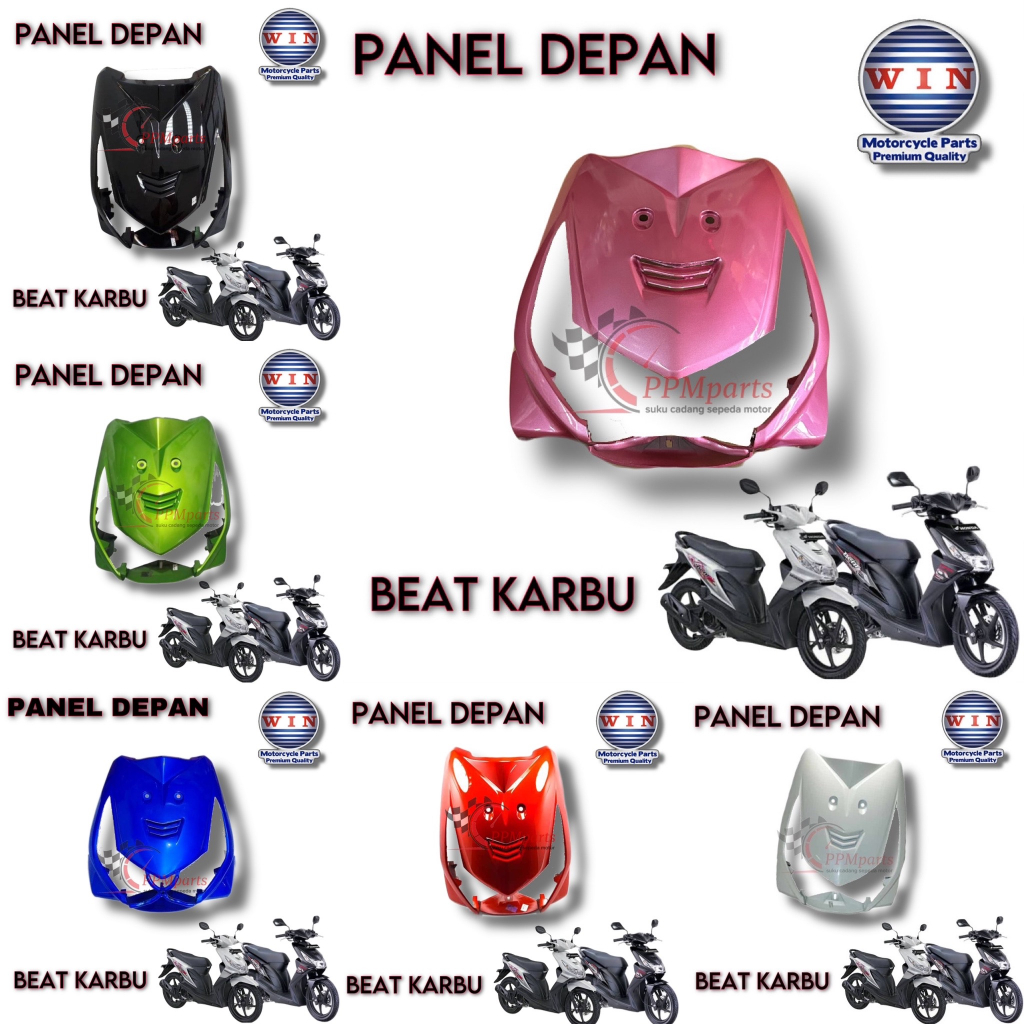 Tameng/ Panel Depan Dasi Depan Beat Karbu WIN