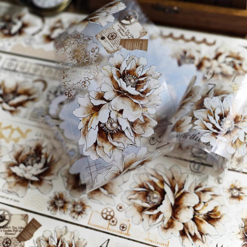 

Yi Er Old Flower Washi and PET Tape