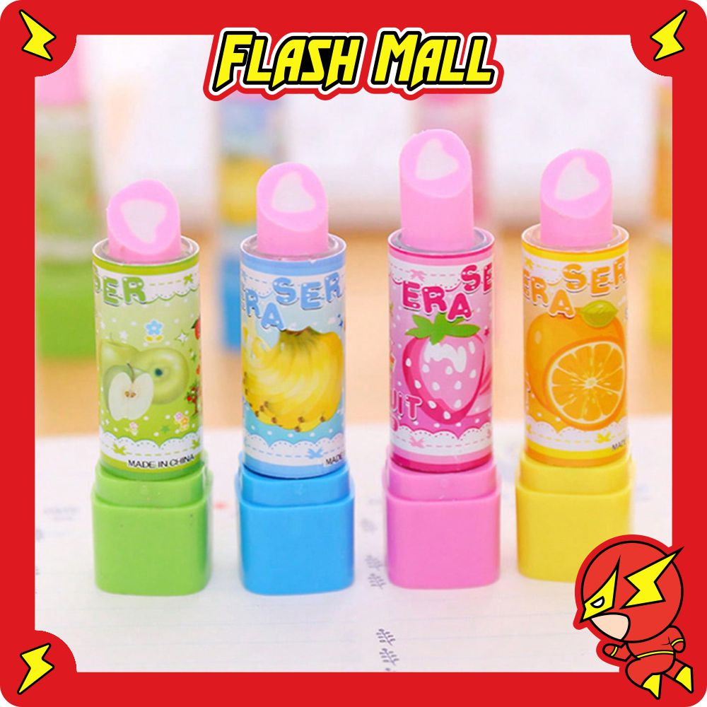 

FLASHmall Penghapus Pensil Bentuk Lipstik Karakter Kartun Warna Warni S067