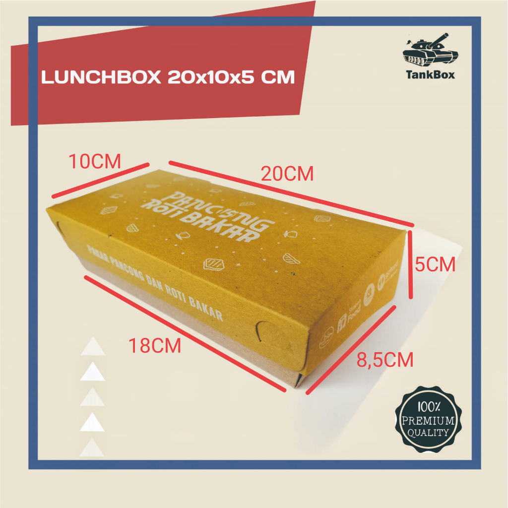 

Kemasan Lunch Box Slim 20x10x5 cm Kraft