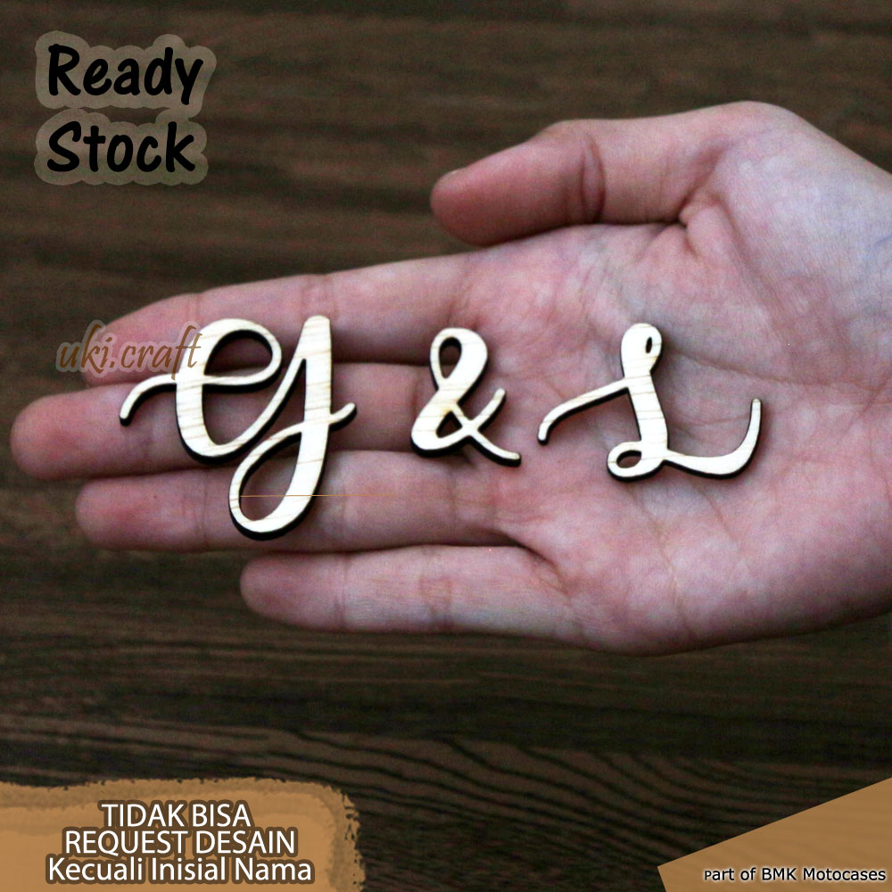 Inisial Nama Couple Pengantin Pernikahan Dekorasi Mahar Bahan Plywood Inisial Nama Couple Plywood De