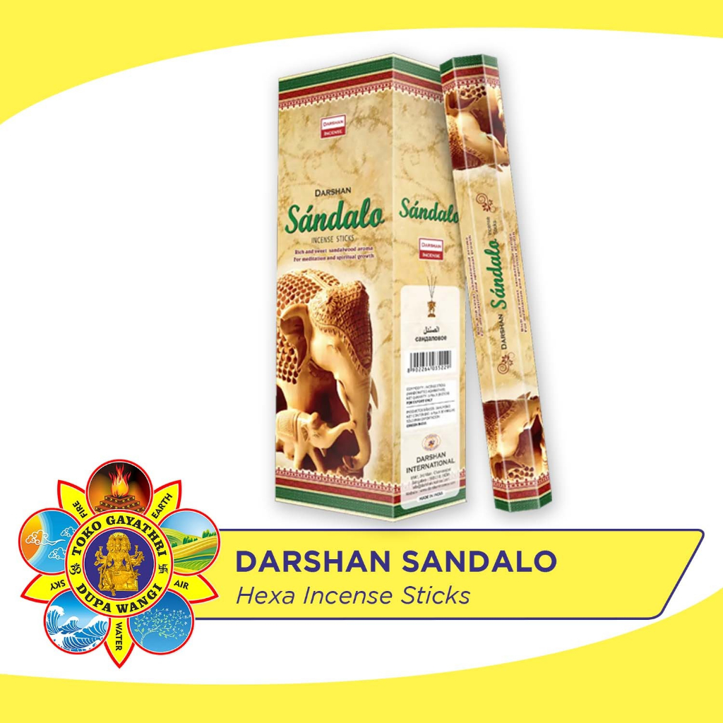 Dupa India Aromaterapi Hexa - Darshan Sandalo