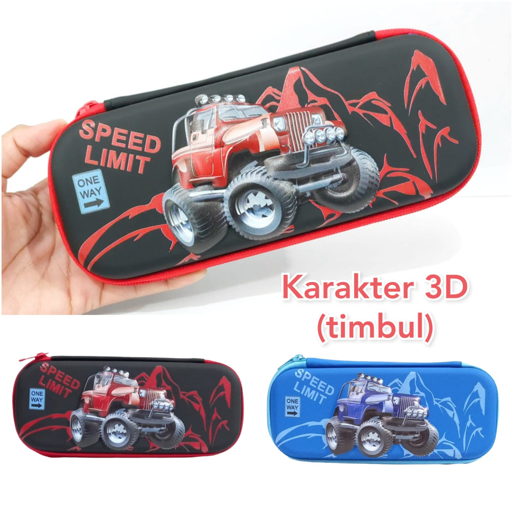 

Tempat Pensil 3D Timbul Kotak Pensil Anak Cewek dan cowok karakter Jeep dan Unicorn Kualitas import