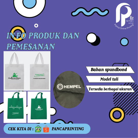 

Sablon Goodie Bag Bahan Spunbond Totebag Spunbond