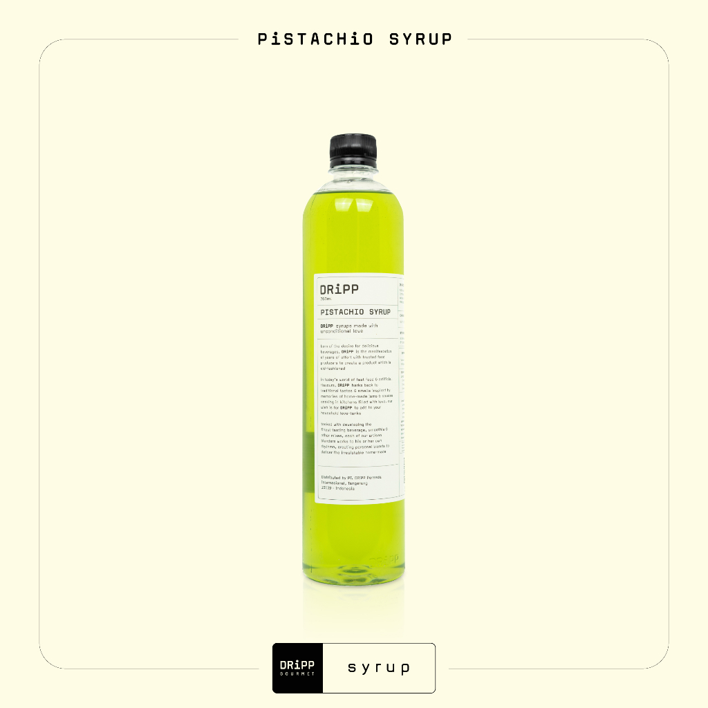 

DRiPP Pistachio Syrup - Sirup Rasa Pistachio Untuk HORECA