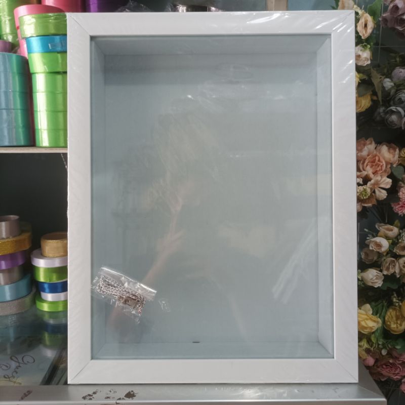Bingkai Mahar 30*40 list putih polos