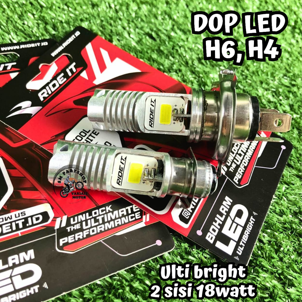 LAMPU DOP H6 DOP LED H4 DOP MOTOR BEBEK BEAT VARIO JUPITER Z FIZ R SUPRA125 VIXION BYSON BOHLAM LED 