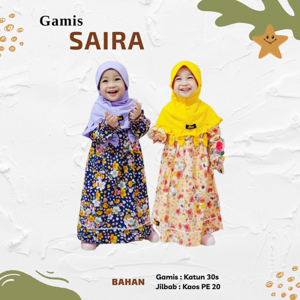 Saira Gamis Baby Set Kerudung by Ahza