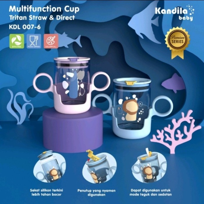Kandila multifunction cup tritan straw&direct KDL007-6