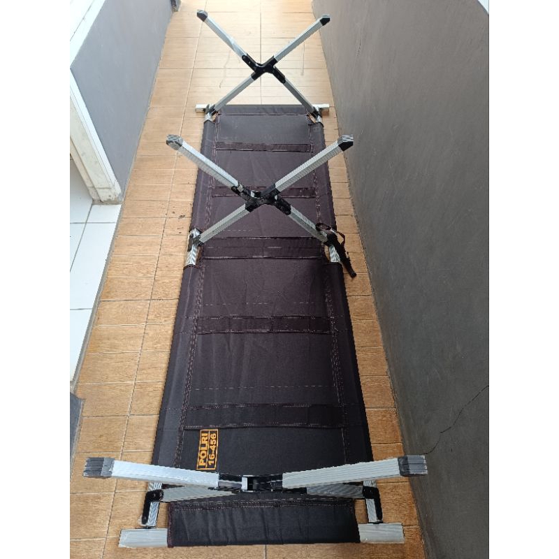 Fthn Velbed Jatah Polri / Velbed Alumunium / Tempat Tidur Lipat / Folding Bed AST