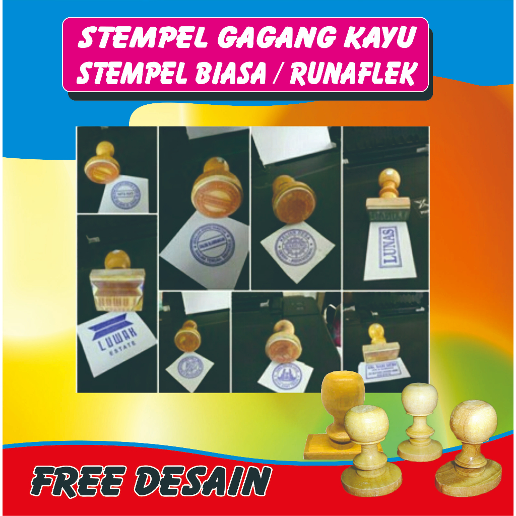 

Stempel Gagang Kayu/Stempel Biasa/Runaflek Bali