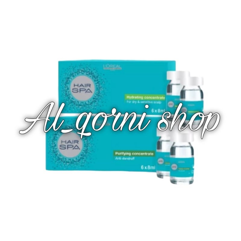 Loreal Hair Spa Concentrate Hydrating  / Purifying 6x8ml Serum Rambut Rontok / Berketombe
