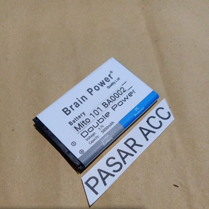 BATERAI BATRE MITO 101 BA-00002 101 120 117 168 128 135 BA00002 DOUBEL IC BRAIN POWER