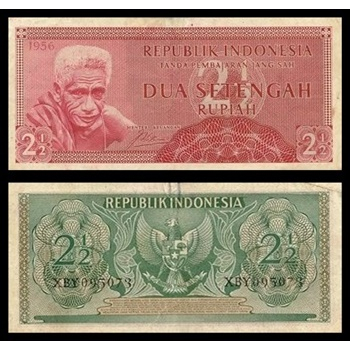 Uang Kuno INDONESIA 2 1/2 Rupiah 1956