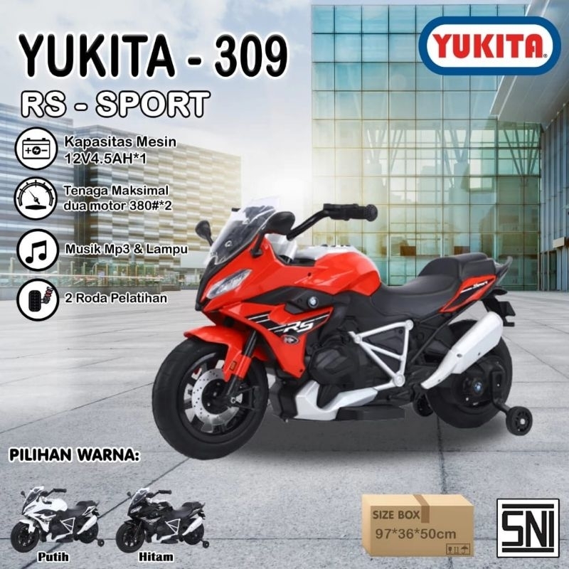 Motor aki RS sport yukita 309 mainan anak 12volt