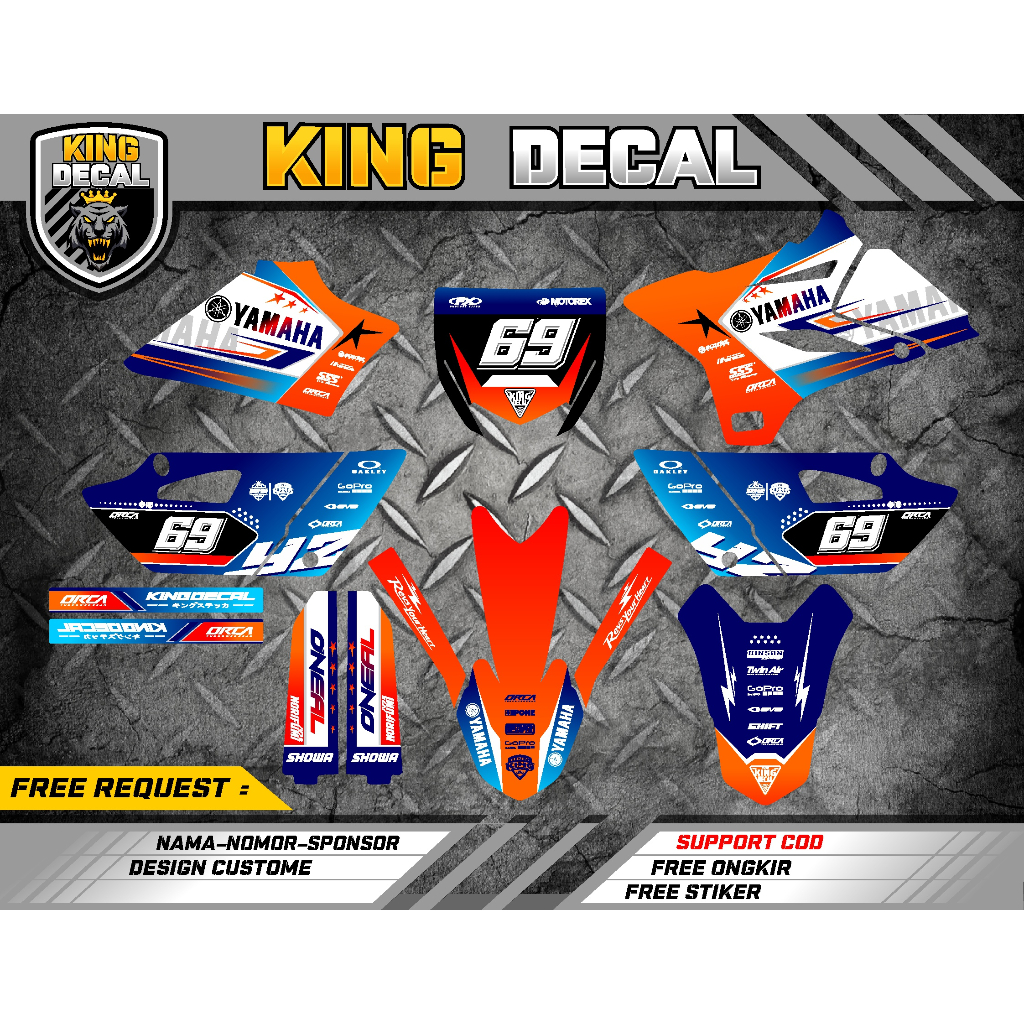 DECAL STICKER YZ 85 NEW FULL BODY DECAL YZ 85  DECAL STIKER VARIASI YZ 85 STICKER YZ STRIPING YZ  DE