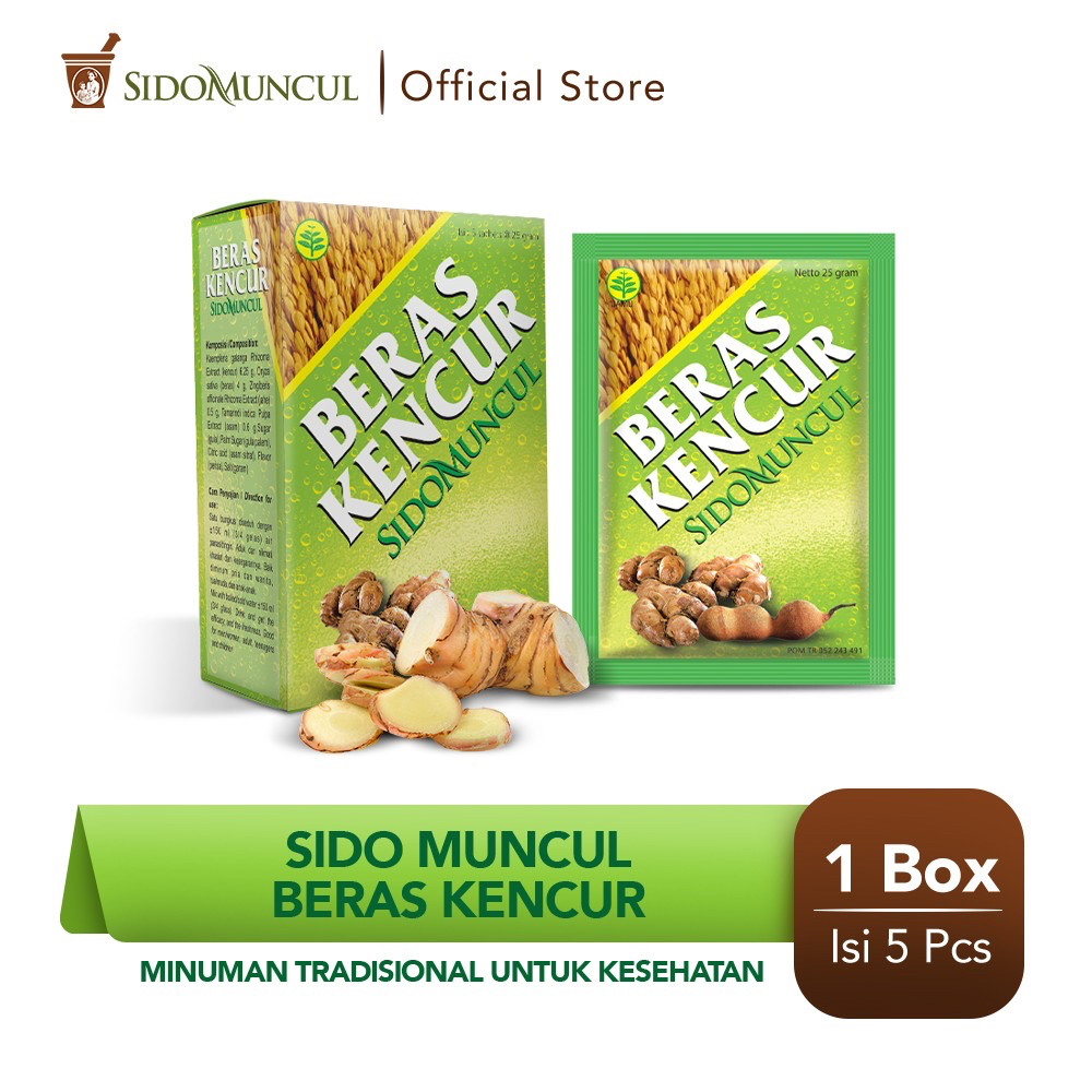 

SIDOMUNCUL Beras Kencur KEMASAN BOX isi 5pcs @25gr