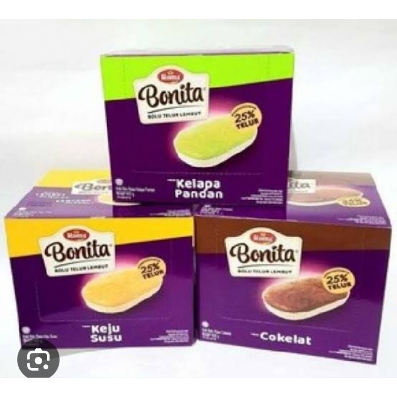 

Roma bonita bolu telur lembut 1 pak isi 12 sachet