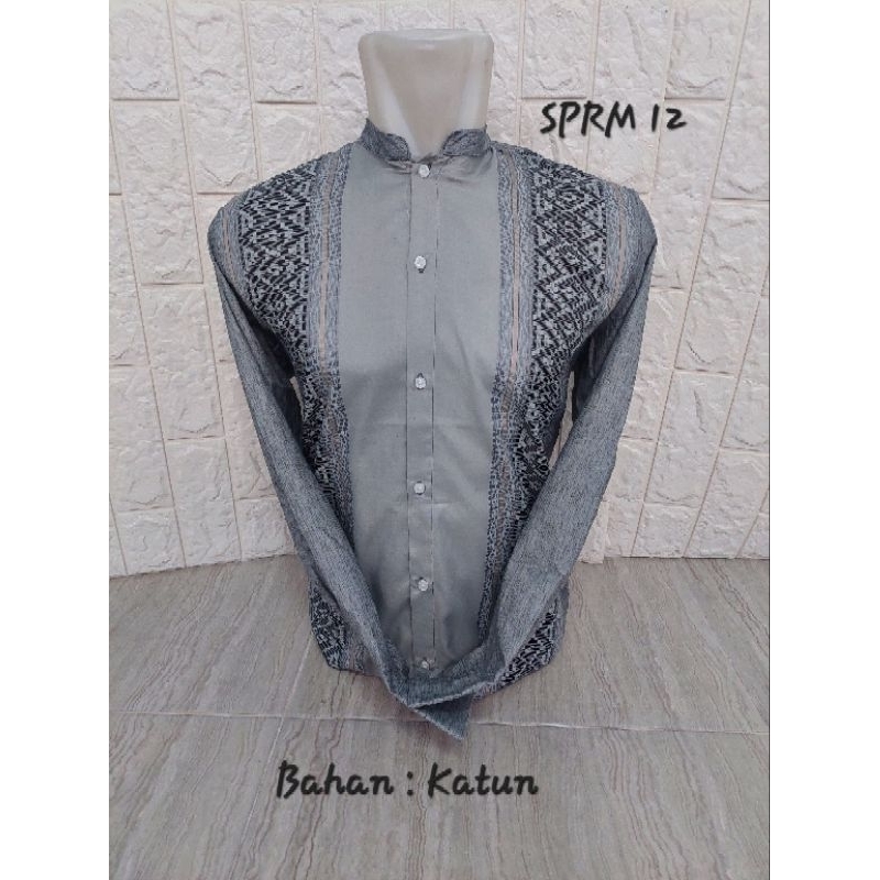 Kemeja Stanley Adams Pria Koko Shanghai Lengan Panjang Regular Size