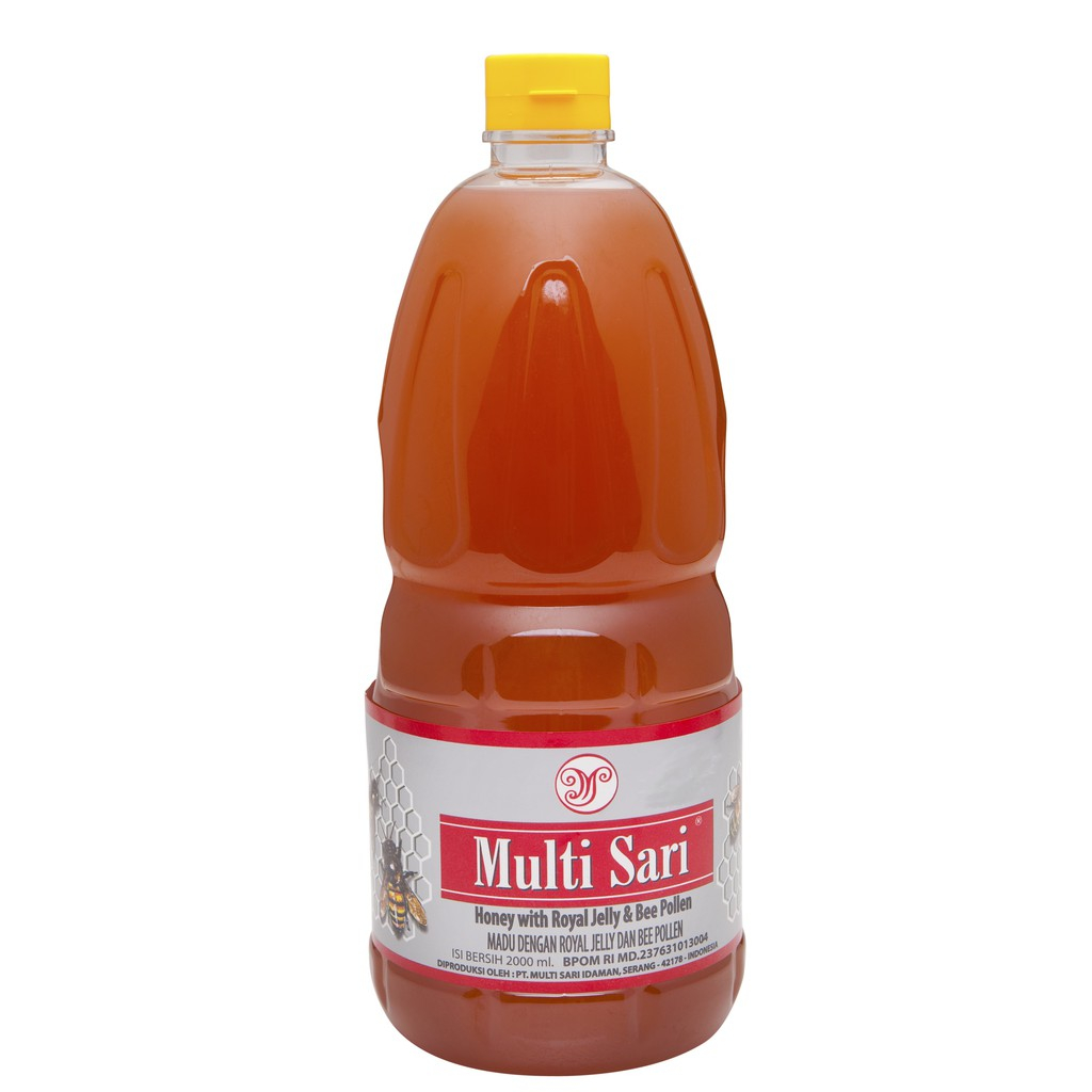 

Multi Sari MADU Multisari Plus 2000 ml - Madu asli murni - Royal Jelly - Bee Pollen - BPOM & Halal