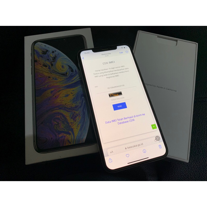 iPhone XS Max 256GB terdaftar BC beacukai