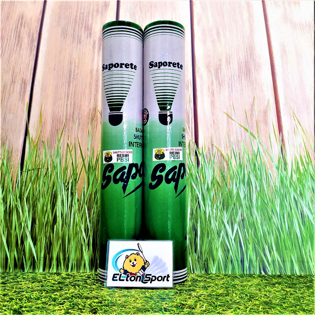 (1SLOP) SAPORETE GREEN HIJAU Shuttlecock Kok Badminton Bulutangkis ORIGINAL