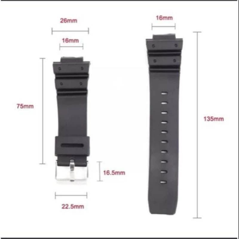 STRAP TALI JAM SKMEI 1628 RUBBER STRAP JAM SKMEI 1628