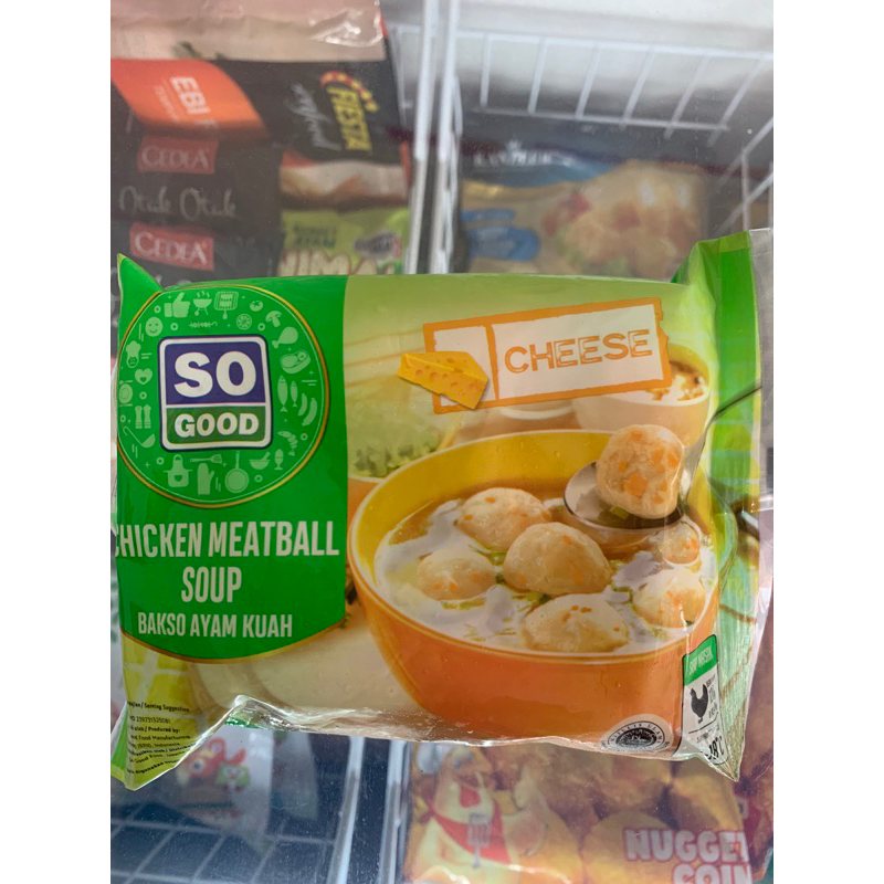 

So Good bakso ayam keju + bumbu isi 8pcs 120gr