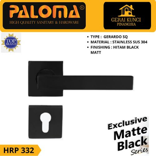 Handle pintu Paloma HRP 332 Matte Black