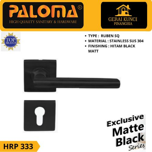 Handle pintu Paloma HRP 333 Matte Black