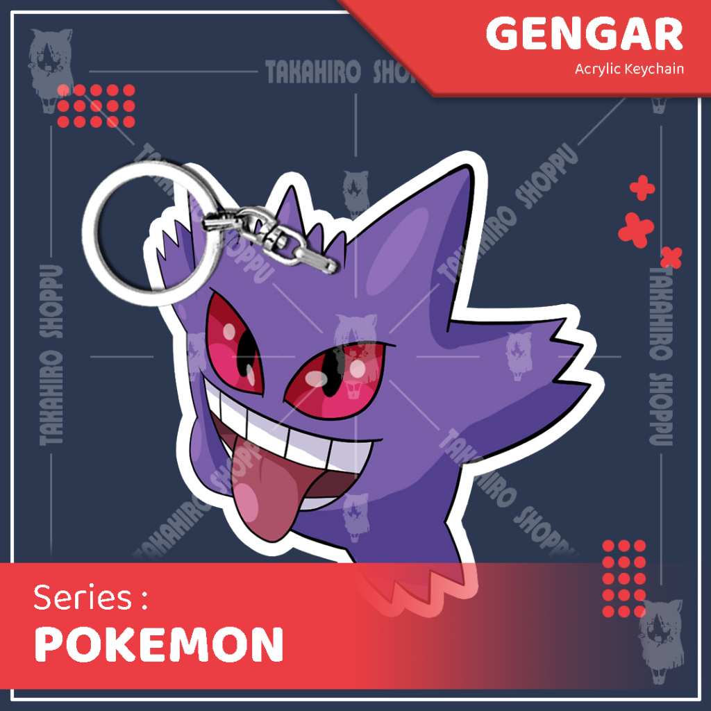 Gantungan Kunci / Keychain Akrilik Pokemon GENGAR CHIBI