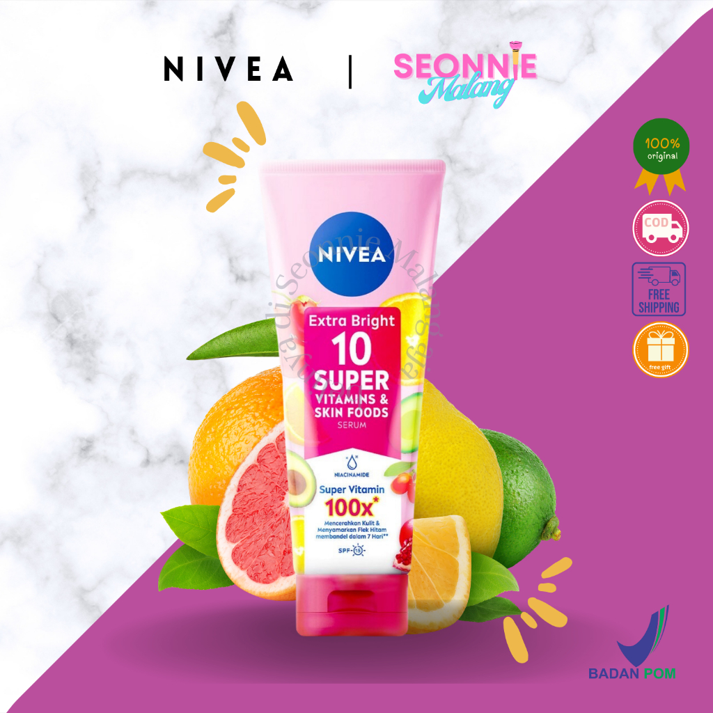 Nivea EXtra Bright VITAMIN Skin Food Body Serum 180ml