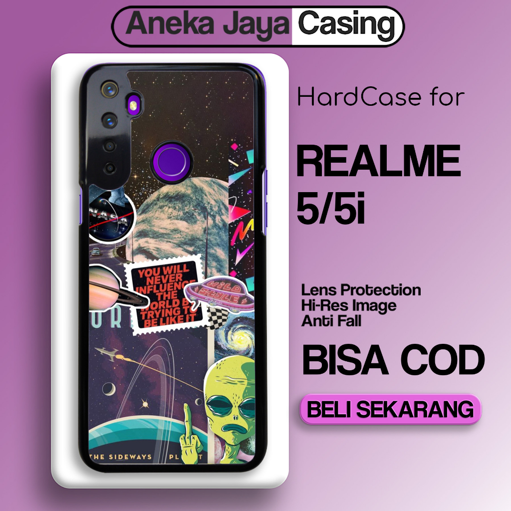 Case REALME 5 Casing REALME 5i Motif Nasa Aesthe Premium Silicon Case Glossy Anime Case Hp Cover Cas