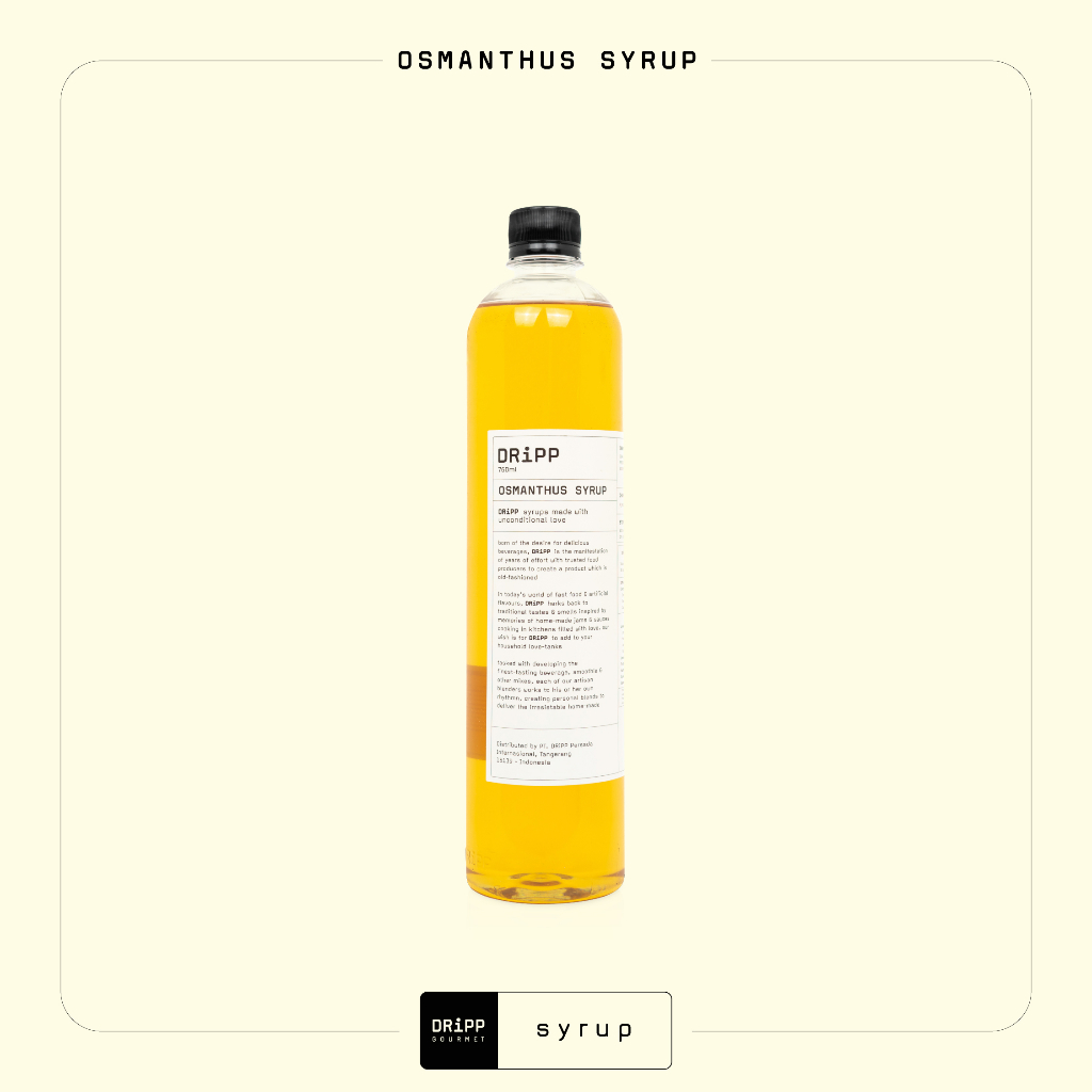 

DRiPP Osmanthus Syrup - Sirup Rasa Osmanthus Untuk Minuman Enak di Kafe/Bisnis/Rumahan