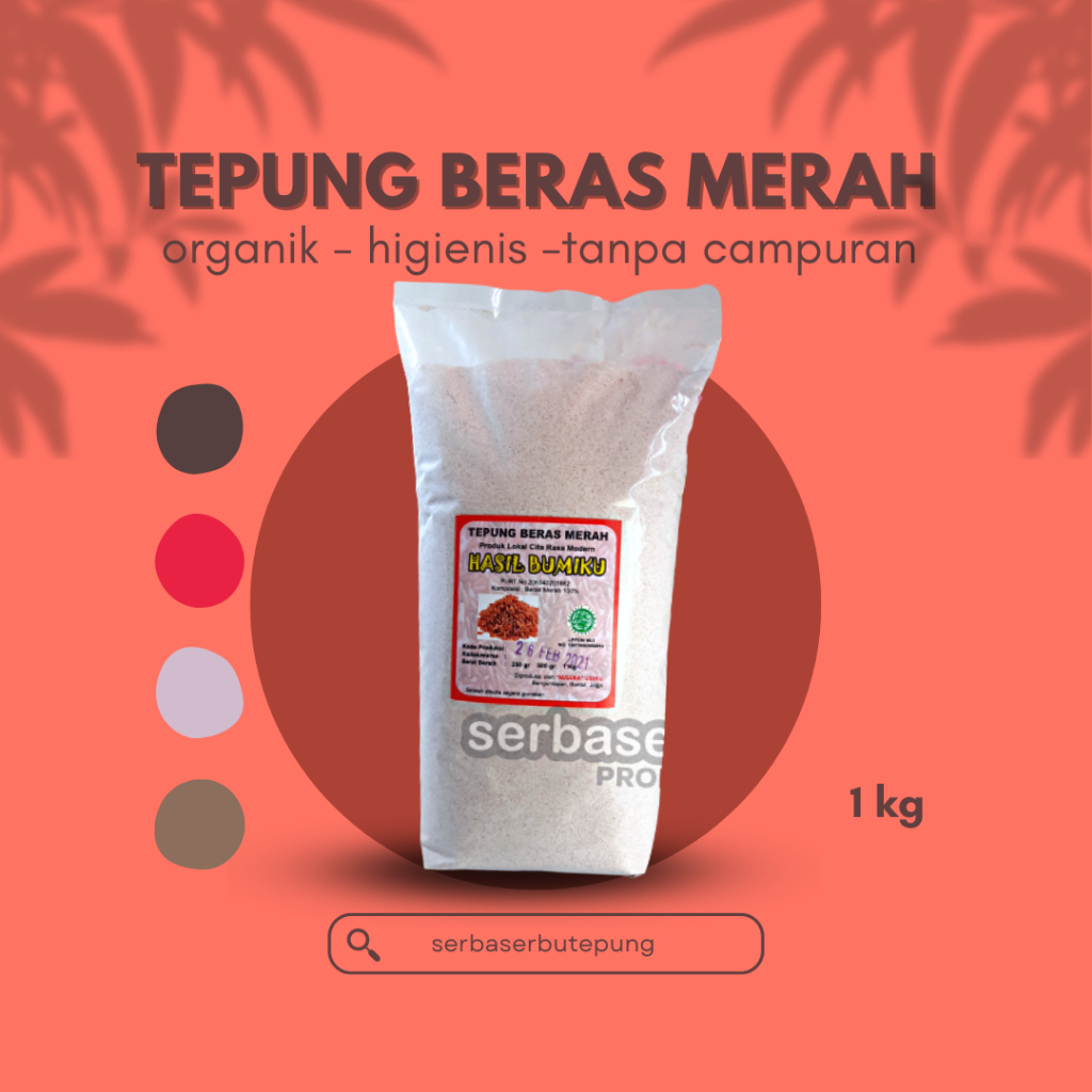 

Tepung Beras Merah (1Kg)|untuk Diet,Cegah Diabetes,Kanker|Tepung Free Gluten | Tepung MPASI organik