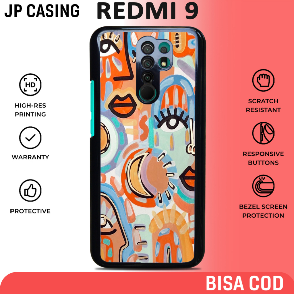 case redmi 9 terbaru aesthetic motif aesthetic doodle keren casing hp mewah bahan softcase hardcase 