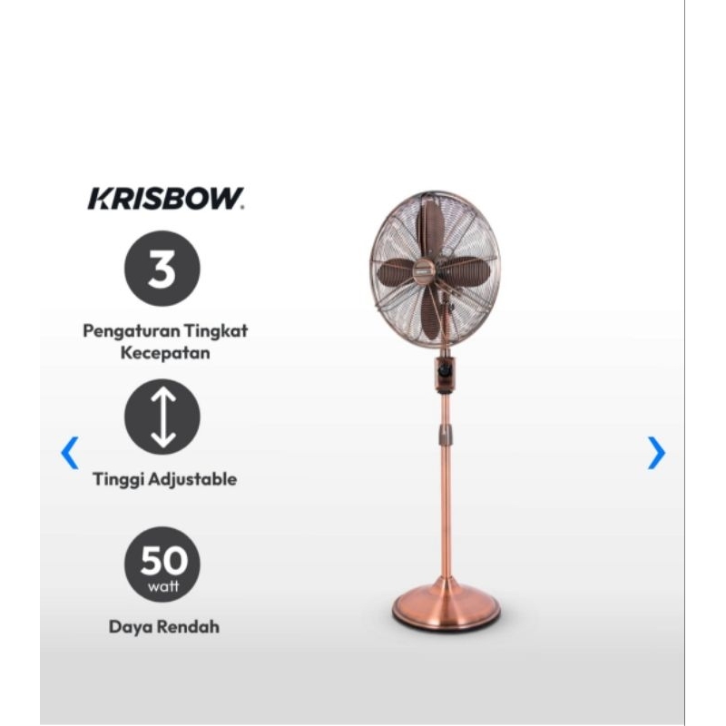 Krisbow kipas angin berdiri klasik/standing fan vintage copper