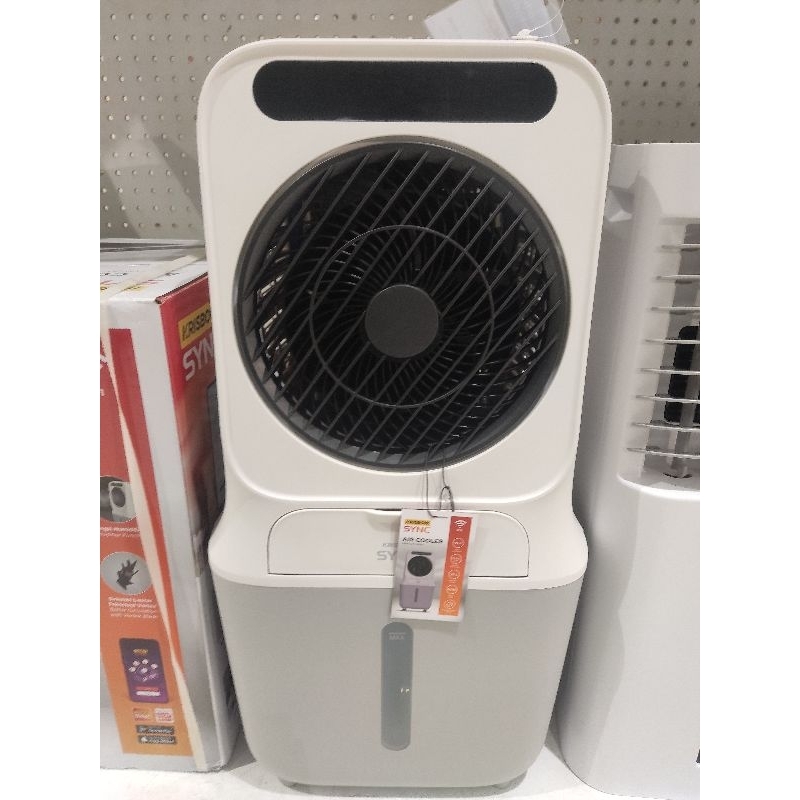 Krisbow Sync 25 Ltr Smart Air Cooler - Penyejuk Udara Cerdas Putih/Abu-Abu 418x333x840mm 8.9kg