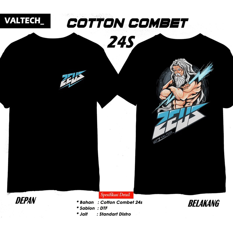 KAOS KAKEK ZEUS/KAOS PRIA/KAOS SLOT/KAOS ZEUS/BAJU PRIA/ATASAN PRIA