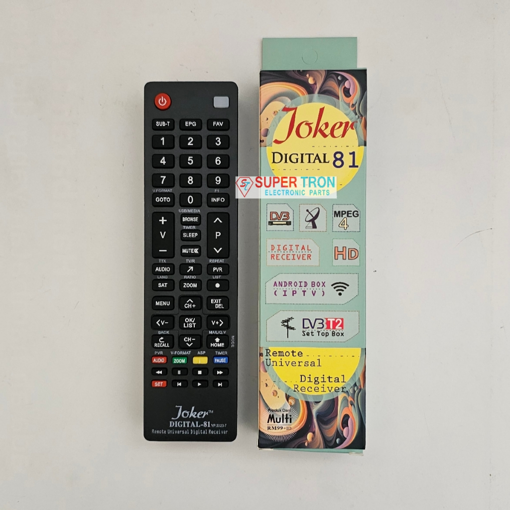 Remote Joker Digital Set Top Box dan Android Box IPTV