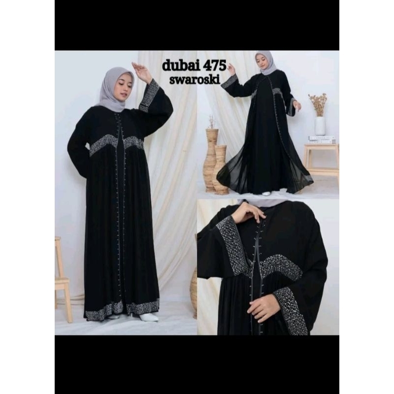 Abaya Hitam jetblack Saudi Dubai premium