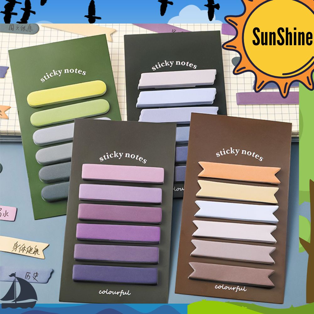 

✨ Sunshine Fancy ✨ 12x7cm 120 Lbr Sticky Note Morandi / Kertas Memo / bookmark AT0078